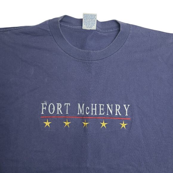 Vintage Fort McHenry 1990s Men's Shirt Size Large Military USA Embroidered - Picture 2 of 9